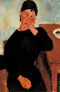 Amedeo Modigliani Elvira Resting at a Table oil on canvas